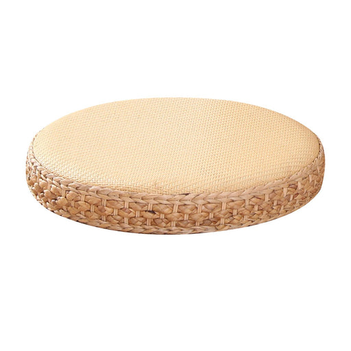 Crofta Woven Seat Cushion Flat Meditation Cushion for Yoga Room Indoor Outdoor Home Beige