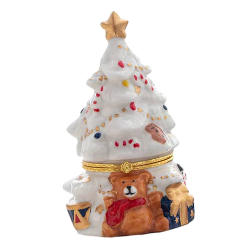 Crofta Trinket Box Gift Birthday Valentine's Day Christmas Tree Jewelry Storage Box White