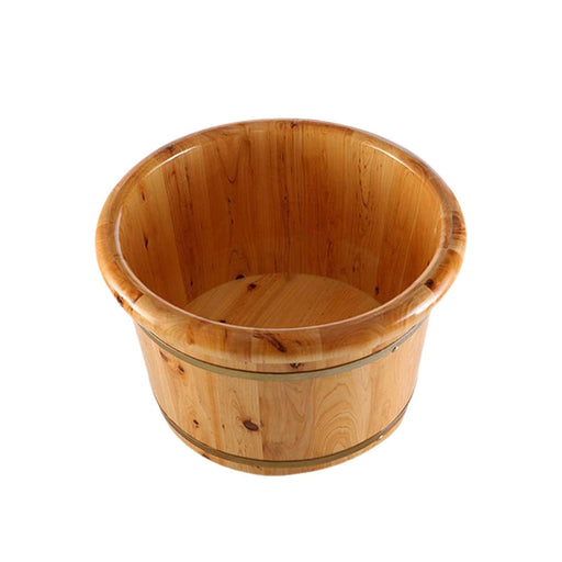 Crofta Wood Footbath Basin Comfortable Washing Bowl Bucket for Travel Bedroom Sauna A 26CMX36CM