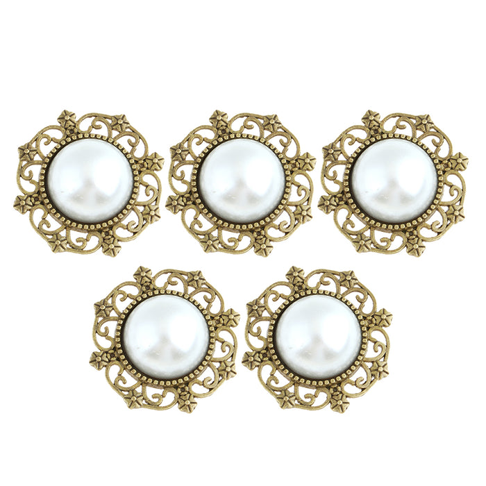 Crofta Alloy Retro Pearl Accessories Pendant Bracelet Necklace Earring Ornamnet 1