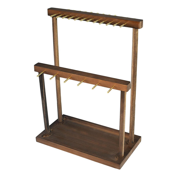 Crofta Jewelry Organizer Modern Stable for Retail Show Personal Exhibition Showcase Brown 6 and 24