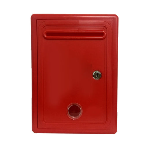 Suggestion Drop Box Waterproof with Slot and Lock Complaint Box Donation Box Red