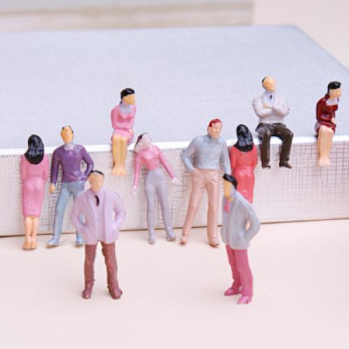 Crofta 100pcs Painted Model Train People Figures (1 to 50)