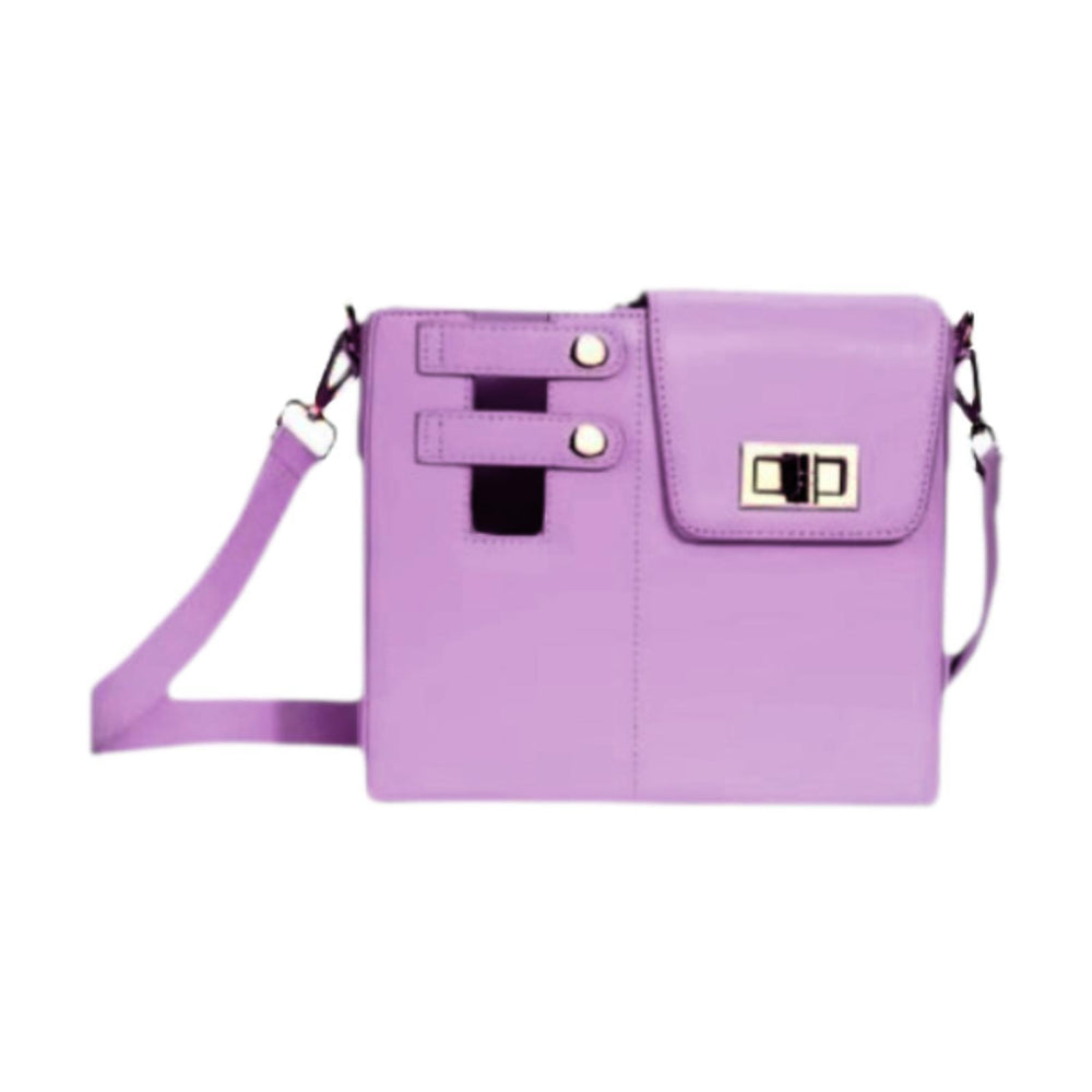 Crofta Crossbody Water Cup Storage Bag Trendy Shoulder Bag for Shopping Work Travel Purple