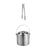 Crofta 3L Double Walled Stainless Steel Ice Bucket Wine Drink Cooler with Tongs