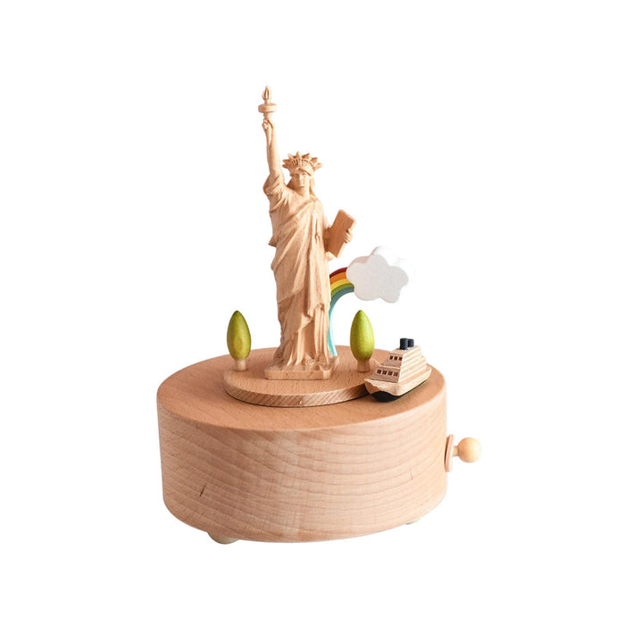 Crofta Wooden Music Box Decor Decorative for Wedding Birthday Gift Anniversary