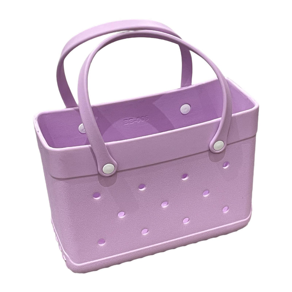 Beach Hole Bag Travel Bag Handbag Easy to Clean Multipurpose Shopping Basket Violet