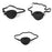 Crofta Kids Children Concave Eye Patch Shade Cover Mask Black Pack Of 3PCS