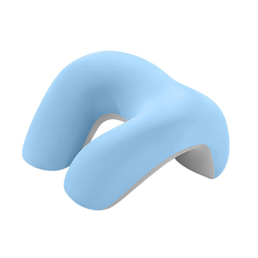 Crofta Travel Pillow Ergonomic Headrest Napping Pillow for Office Sleeping Car Blue