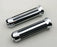 Crofta 1 pair Motorcycle Skull Stripe Chrome Hand Grips Handle Bar 1''