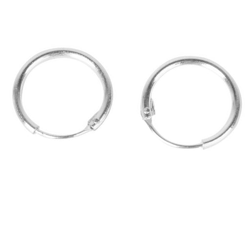 Crofta 2 Pairs 925 Sterling Silver Small Endless Hoop Rings Lip Nose Ear Charms Studs Men Women Fashion Accessory