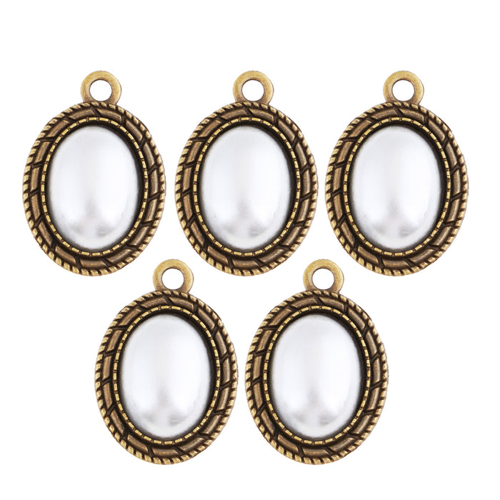 Crofta Alloy Retro Pearl Accessories Pendant Bracelet Necklace Earring Ornamnet 3