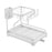 Crofta Dish Drying Rack for Kitchen Counter 2 Tier Anti Rust Dish Drainer Organizer White