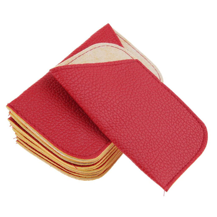 Crofta 10 Pieces Eyeglasses Sunglasses Protector Box Pouch Glasses Case Red