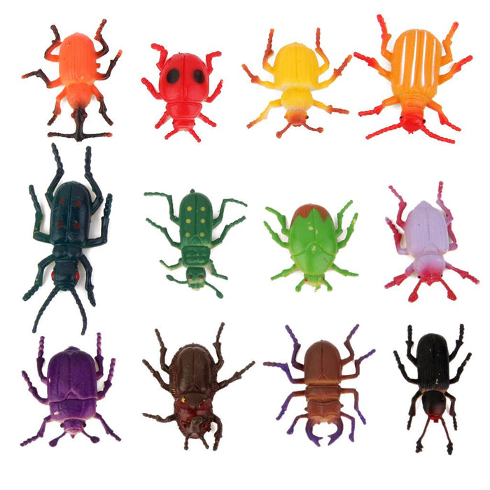 12Pcs Fake Beetles Pretented Trick Play Toy