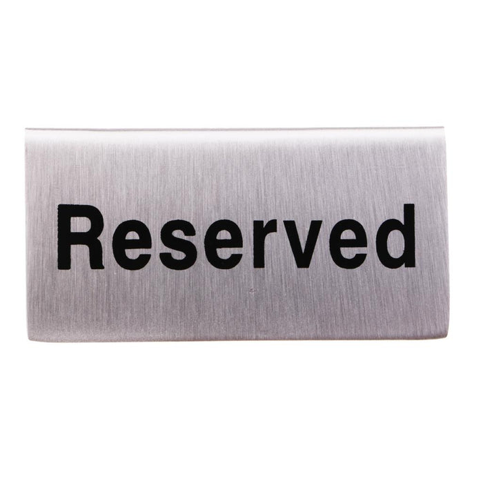 Crofta 100x 50mm Stainless Steel "No-smoking Signs /Reserved" Table Signs #2