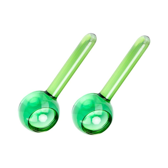 2 Pieces Facial Cooling Ice Globes Ball for Face Neck Care Clear Green