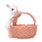 Crofta Easter Rabbit Statue Craft Container Easter Basket for Home Yard Living Room Orange