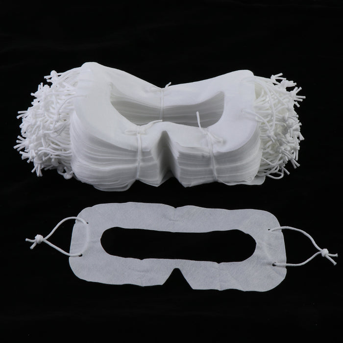 Crofta 100pcs White Non-woven Universal VR Disposable Sanitary Eye Facial Mask 03