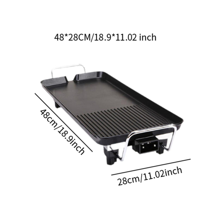 Crofta Electric Grill Multifunctional BBQ Assesories Korean BBQ Grill Grill Griddle L