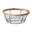 Crofta Iron Wire Woven Basket Fruit Holder for Dining Table Cabinet Kitchen Counter 25cmx9.5cm