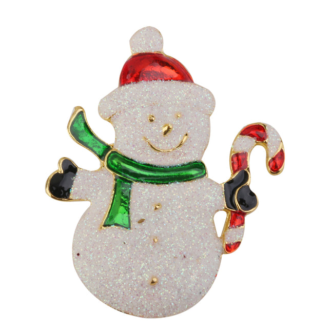 Crofta Xmas Snowman Brooch Pin Decoration for Christmas Party Favor Gift Colorful