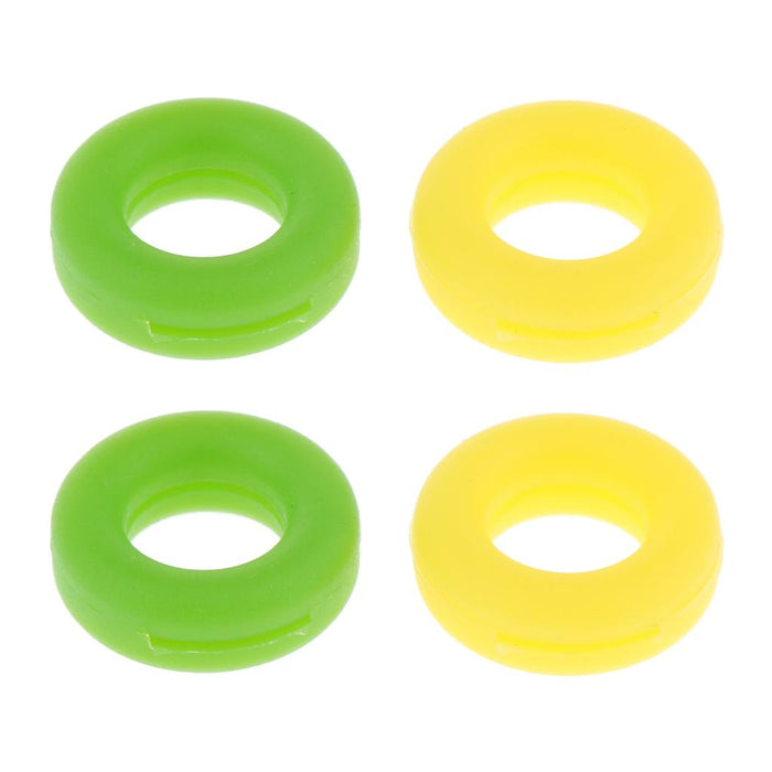 Crofta 2 Pairs Anti Slip Silicone Ear Hooks Holder for Glasses Yellow Green