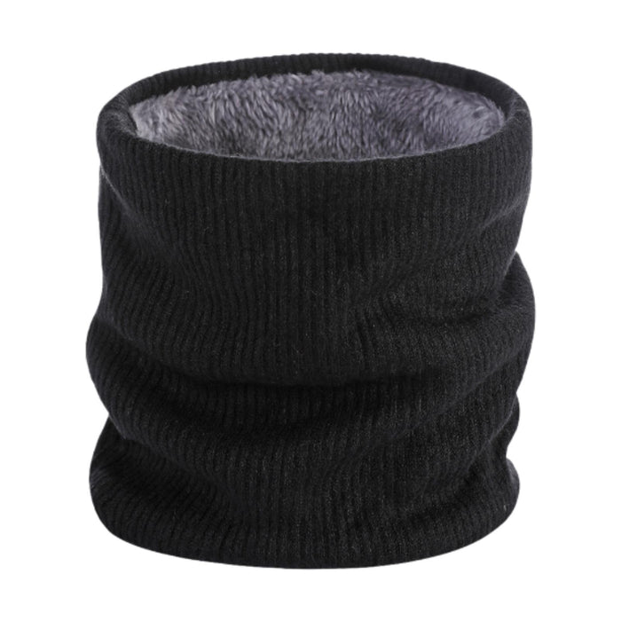 Crofta Winter Neck Warmer Women Men Thermal Snood for Snowboarding Bicycling Biking Black