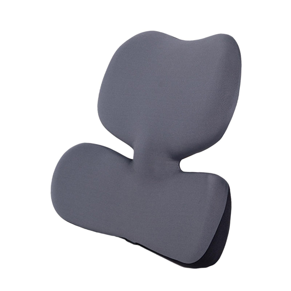 Crofta Lumbar Support Pillow Comfortable Soft Chair Back Pillow for Dorm Office Car Dark Gray