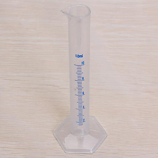 Crofta 10ml Transparent Plastic Graduated Cylinder