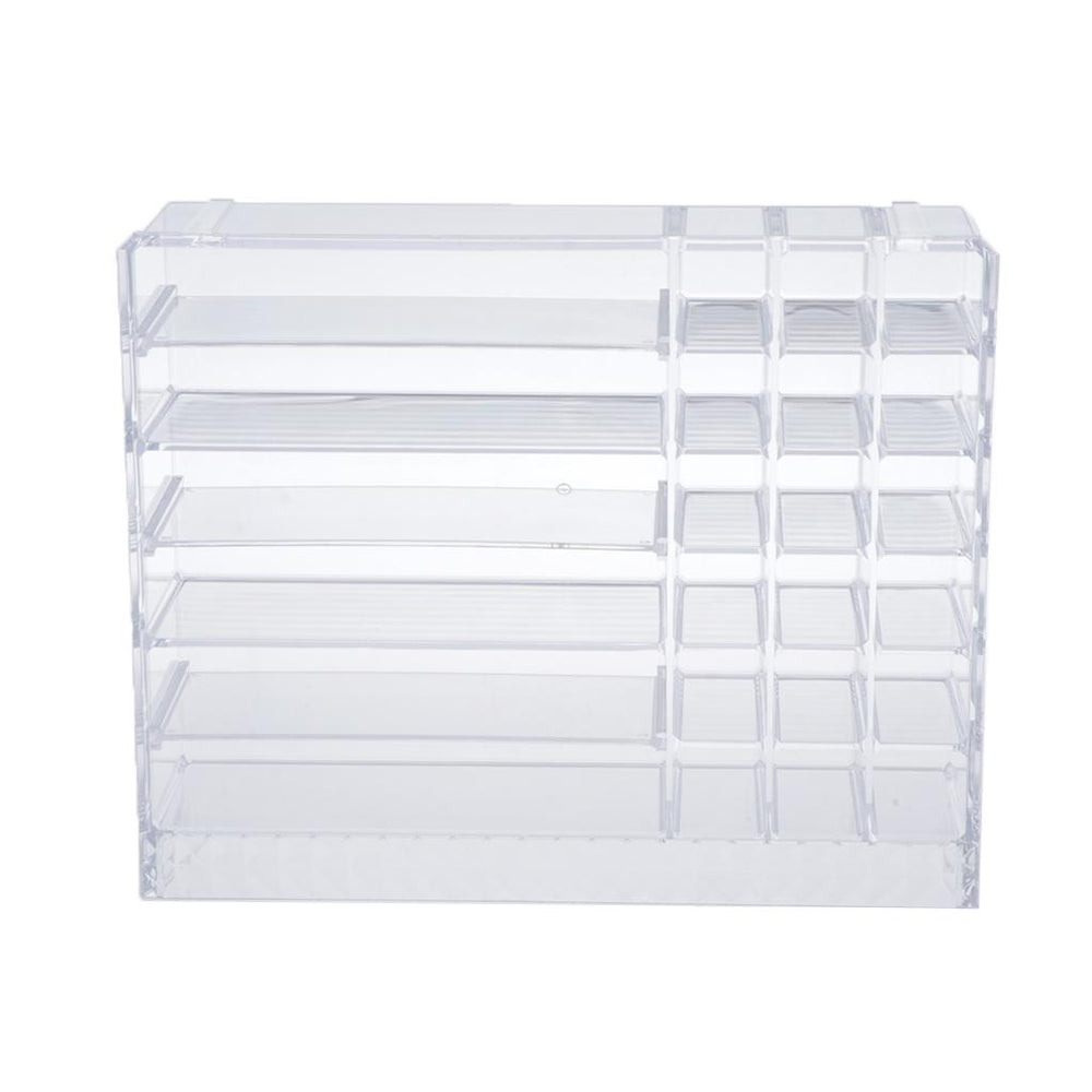 Crofta Clear Cosmetic Organizer Acrylic Makeup Drawers Jewelry Holder Case Storage