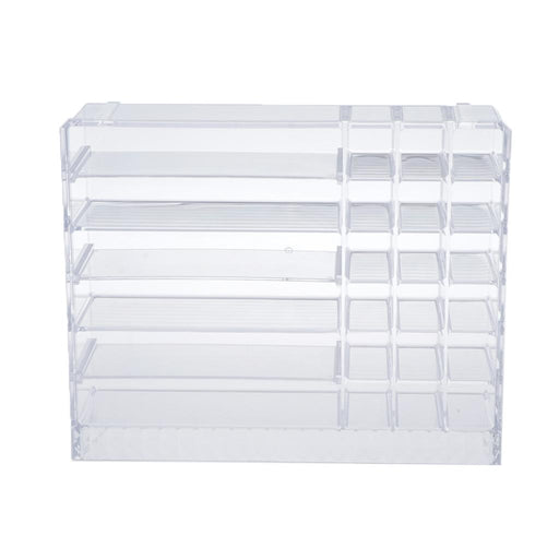 Crofta Clear Cosmetic Organizer Acrylic Makeup Drawers Jewelry Holder Case Storage