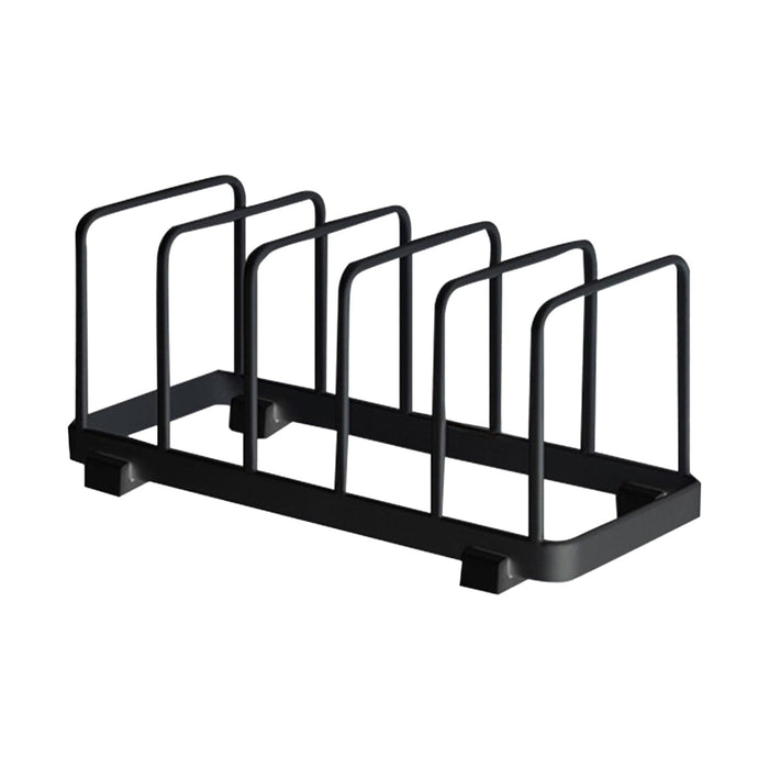 Dish Storage Rack 5 Grids Rest Dish Rack for Kitchen Cafe Countertop Cabinet Black