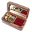 Crofta Proposal Ring Case Storage Wooden Music Box for Wedding Anniversary Ceremony Dark Brown