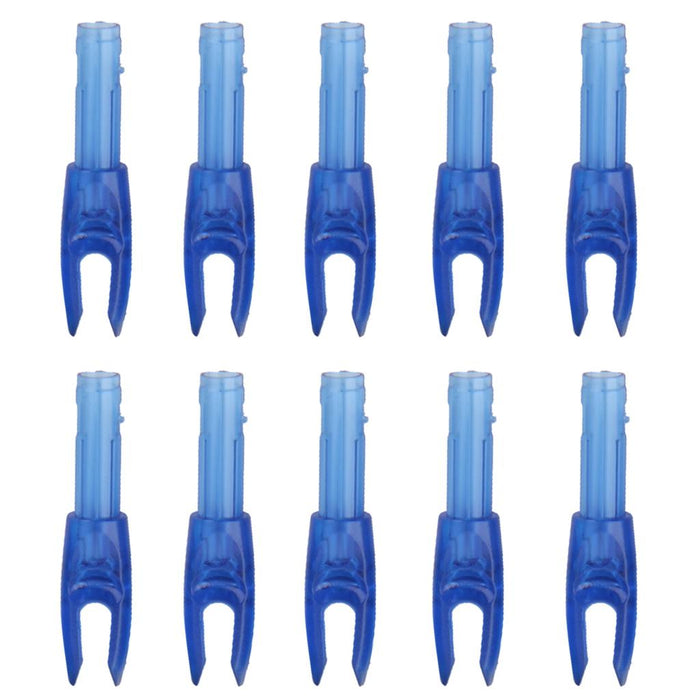 Crofta 10pcs Archery plastic Nock Arrow Shaft End Accessories transparent blue