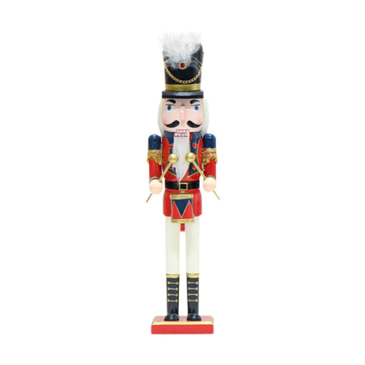 Crofta Wooden Nutcracker Soldier Drum for Decorating Indoor Countertops Desktop