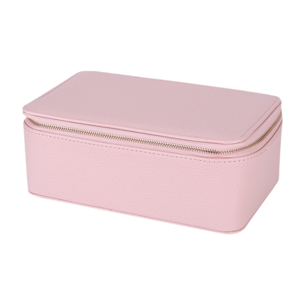 Crofta Jewelry Box Organizer with 12 Bags Gift Jewelry Storage Box for Rings pink