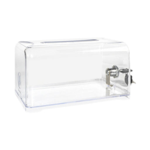 Crofta Acrylic Tip Jar Transparent Safe Raffling Box for Charity Raffle Ticket Home Small