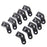 Crofta 10pcs Aluminum Camping Tent Guyline Rope Runners Tensioners L-shape Black