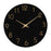 Wall Clock 12 inch Home Decor Round Decorative Clock for Living Room Bedroom Black