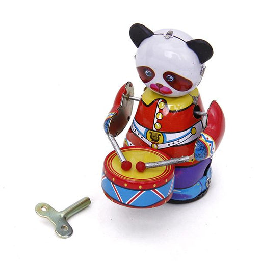 Crofta Wind Up Panda Drummer Toy Collectible Gift w/ Key