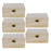 Crofta 5 Pieces Plain Unpainted Natural Wooden Storage Box Memory Chest Craft Boxes