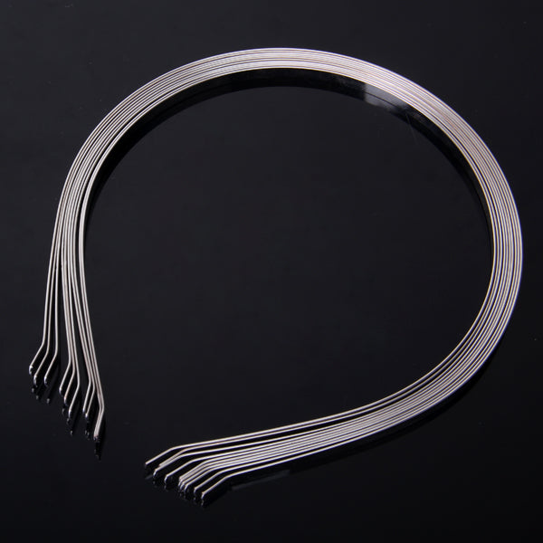 Crofta 10Pcs 5mm Blank Headbands Metal Hair Band Lots DIY Accessories