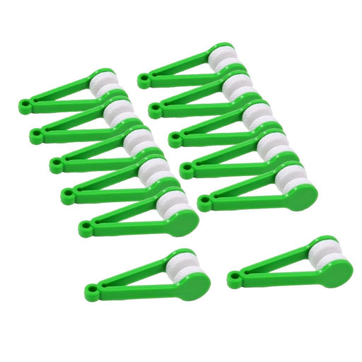 Crofta 12Pcs Eyeglass Microfiber Spectacles Cleaner Soft Brush Cleaning Tool Green