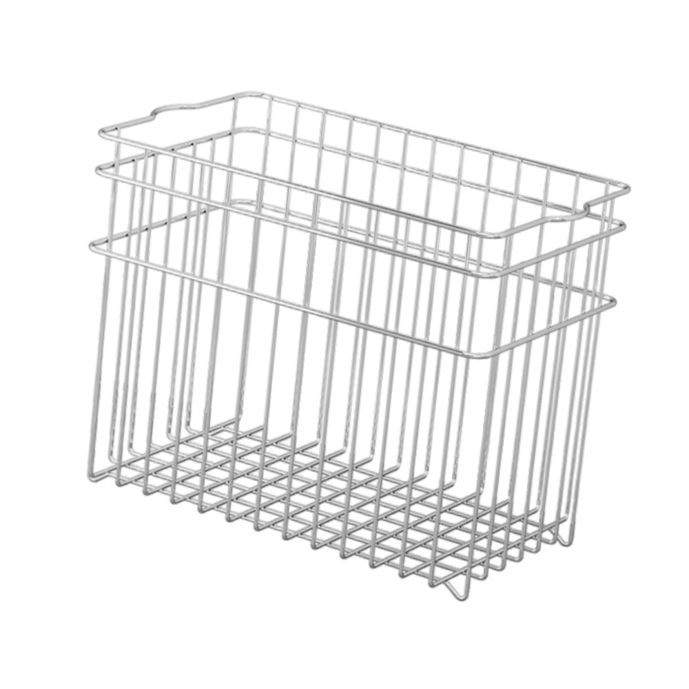 Wire Basket Stainless Steel Organizing Rustic Storage Bin for RV Office Home 24.2x14.8x19.5cm