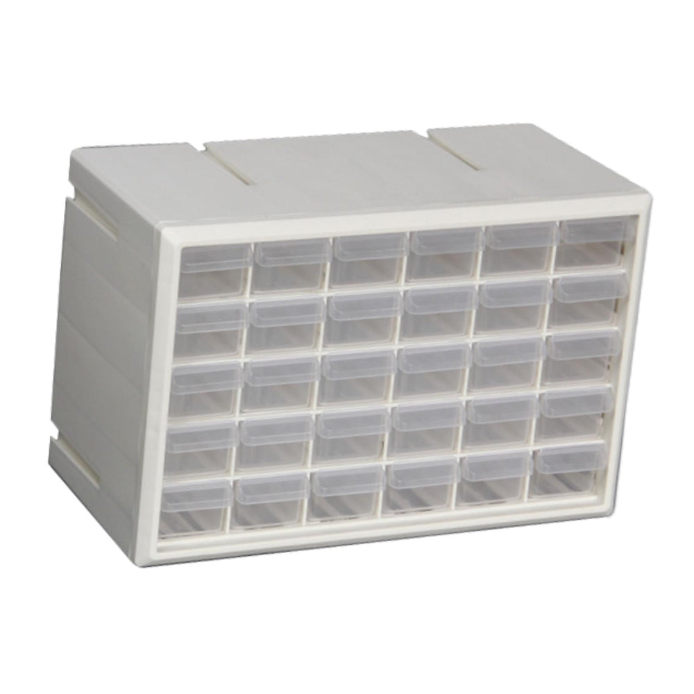 Crofta 30 Drawer Storage Organizer Cabinet Craft Cabinet for Storing Nuts and Bolts white