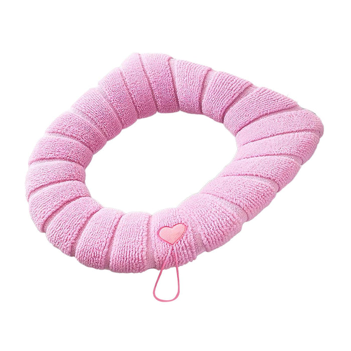 Toilet Seat Cover Comfortable Reusable Seat Cushion for Cafe Hotel Farmhouse Pink