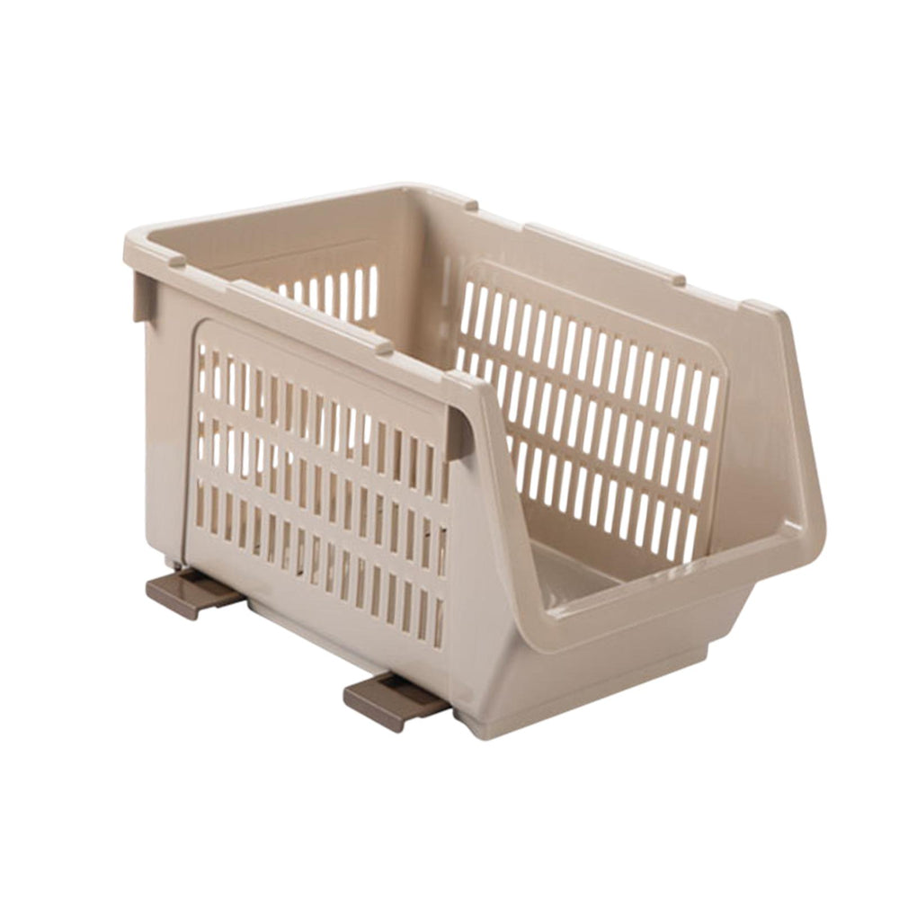 Crofta Stacking Storage Basket Cabinet Storage Rack for Bathroom Countertops Closet Coffee