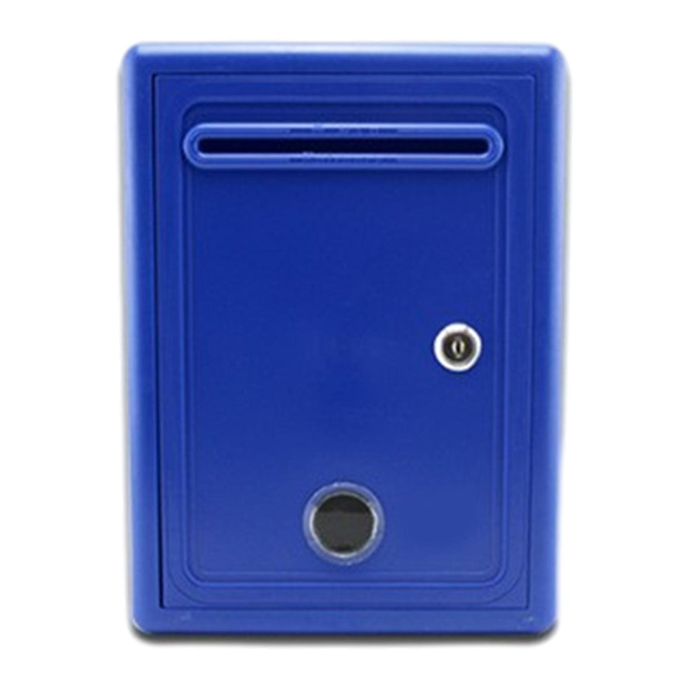 Suggestion Drop Box Waterproof with Slot and Lock Complaint Box Donation Box Blue