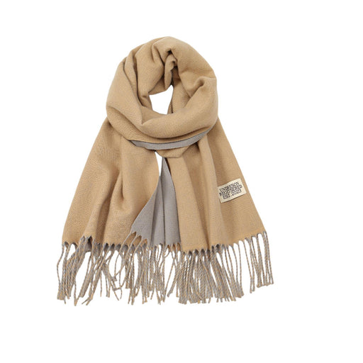 Crofta Pashmina Shawl Wrap Fashionable Long Winter Scarf for Bedroom Office Wedding Camel Color